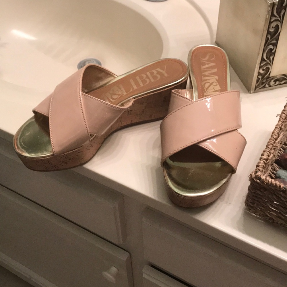 Sam & Libby Nude Wedges